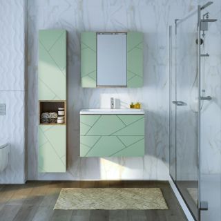 Тумба под раковину Бриклаер Кристалл 4627125417177 80 см фисташковый